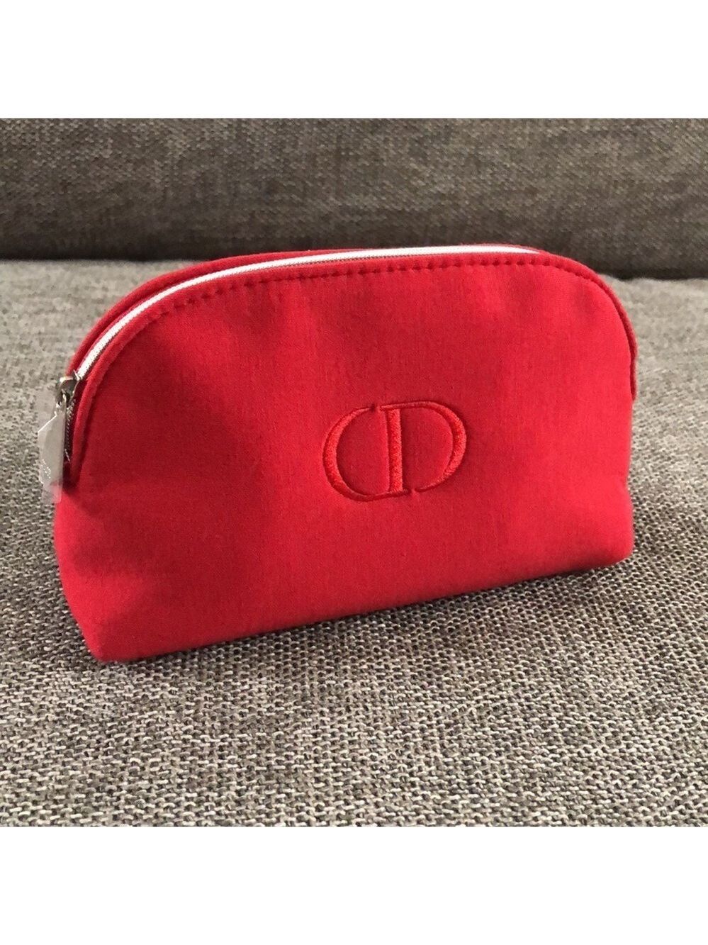 Dior Beauty Makeup Logo Small Luxury Pouch Gift Authentic Red - Picture 3 of 17